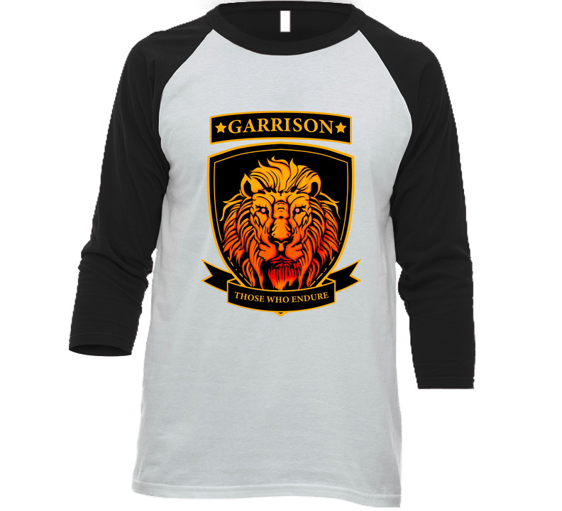 Garrison White/black Raglan 3/4 Sleeve Shirt Garrison White/black Raglan 3/4 Sleeve Shirt