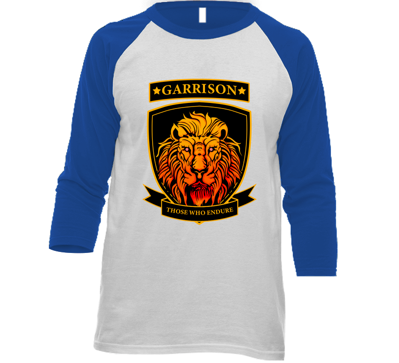 Garrison White/royal Raglan 3/4 Sleeve Shirt