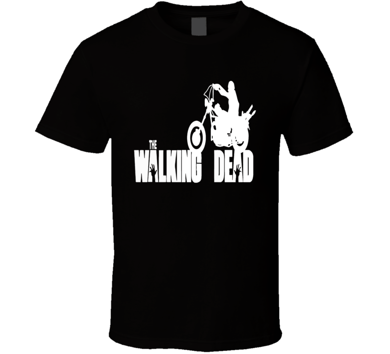 Daryl Dixon With Motorcycle Walking Dead T Shirt