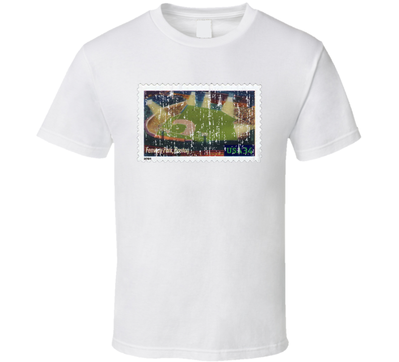 Legendary Playing Fields Fenway Park Stamp Collector Gift Worn Look T Shirt Legendary Playing Fields Fenway Park Stamp Collector Gift Worn Look T Shirt