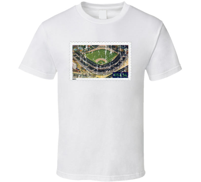 Legendary Playing Fields Wrigley Field Stamp Collector Gift Worn Look T Shirt Legendary Playing Fields Wrigley Field Stamp Collector Gift Worn Look T Shirt
