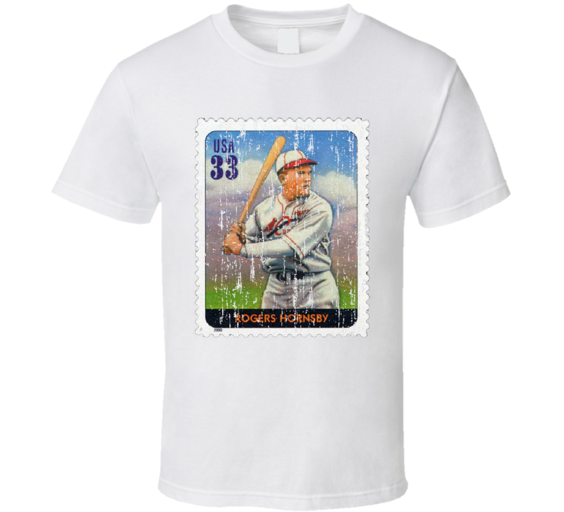 Legends Of Baseball Rogers Hornsby Stamp Collector Gift Worn Look T Shirt Legends Of Baseball Rogers Hornsby Stamp Collector Gift Worn Look T Shirt