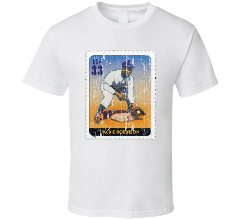 Legends Of Baseball Jackie Robinson Stamp Collector Gift Worn Look T Shirt Legends Of Baseball Jackie Robinson Stamp Collector Gift Worn Look T Shirt