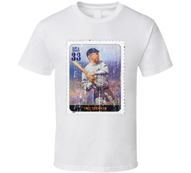 Legends Of Baseball Tris Speaker Stamp Collector Gift Worn Look T Shirt Legends Of Baseball Tris Speaker Stamp Collector Gift Worn Look T Shirt
