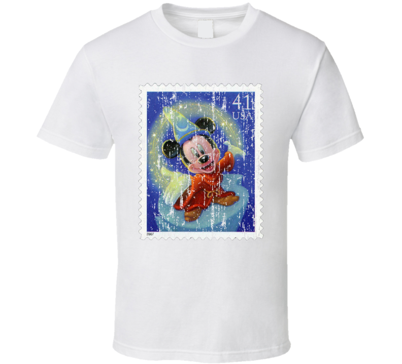Mickey Mouse Stamp Collector Cartoon Gift Worn Look T Shirt Mickey Mouse Stamp Collector Cartoon Gift Worn Look T Shirt