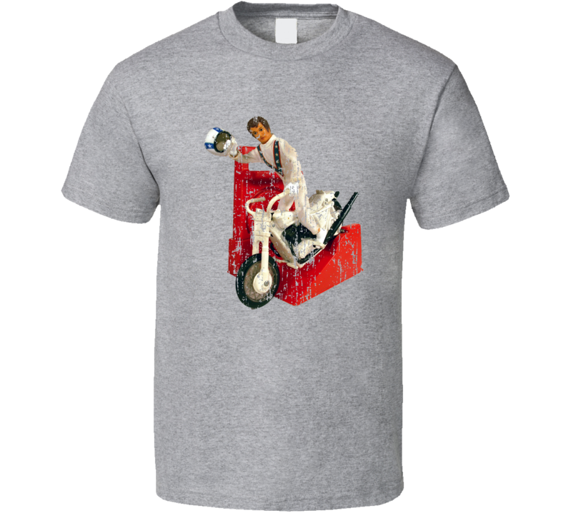 Evel Knievel Stunt Set Vintage Toy Cool Retro Old School Worn Look T Shirt Evel Knievel Stunt Set Vintage Toy Cool Retro Old School Worn Look T Shirt