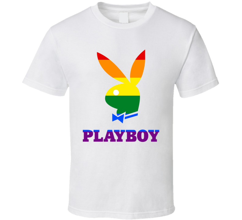 Playboy Supports LGBTQ Movement Playmate T Shirt Playboy Supports LGBTQ Movement Playmate T Shirt