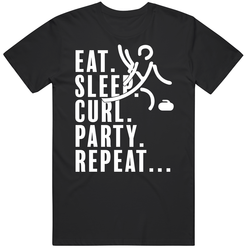 Eat Sleep Curl Party Repeat Pyeongchang 2018 Winter Olympics T Shirt Eat Sleep Curl Party Repeat Pyeongchang 2018 Winter Olympics T Shirt
