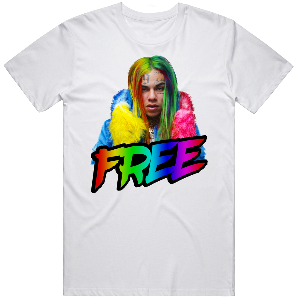 Free 6ix9ine Rainbow Rapper Fan T Shirt