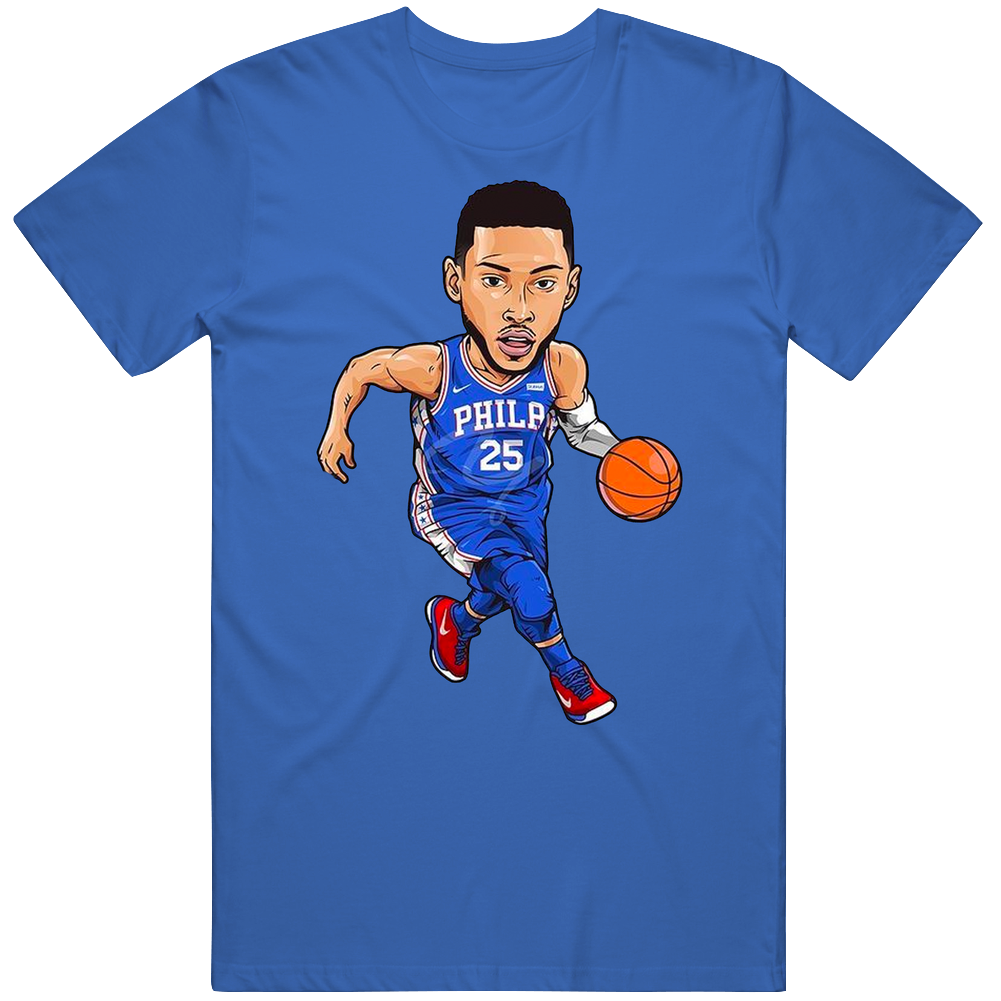 Ben Simmons Philadelphia Basketball Cartoon T Shirt Ben Simmons Philadelphia Basketball Cartoon T Shirt