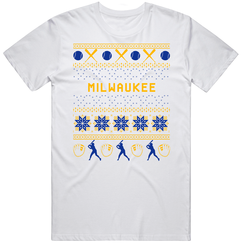 Milwaukee Baseball Ugly Sweater 8bit Pixel Art Fan T Shirt