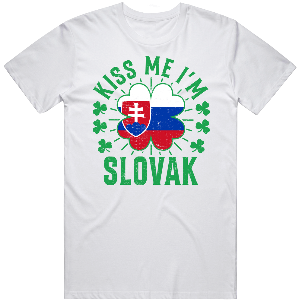 Kiss Me I&#039;m Slovak Funny St Patrick&#039;s Day T Shirt