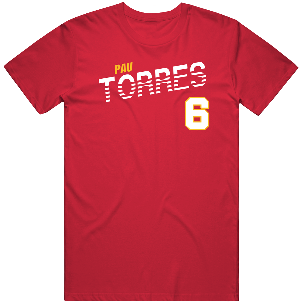 Pau Torres 6 Spain Soccer Team Player T Shirt Pau Torres 6 Spain Soccer Team Player T Shirt