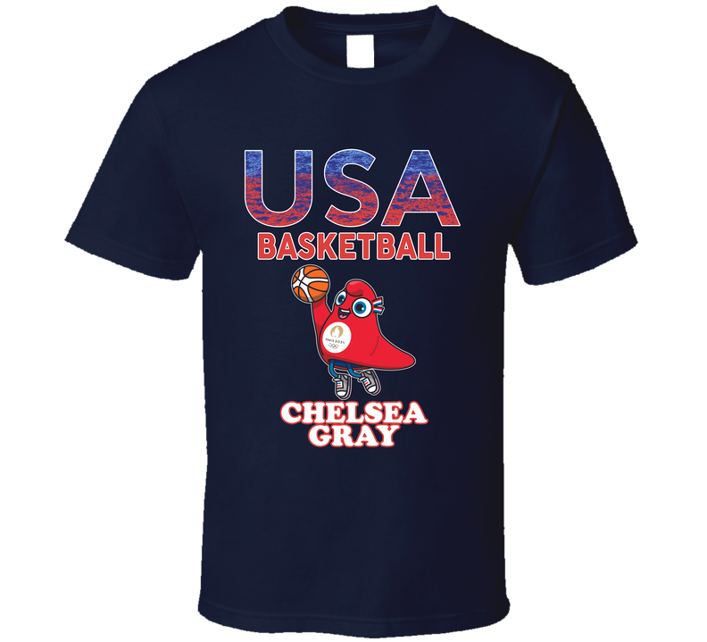 Chelsea Gray Team Usa Basketball Paris 2024 Fan T Shirt Chelsea Gray Team Usa Basketball Paris 2024 Fan T Shirt