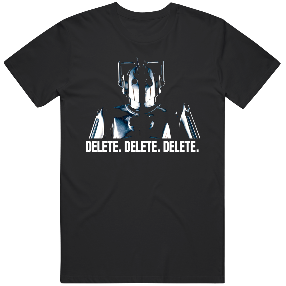 Doctor Who Cyberman Delete T Shirt