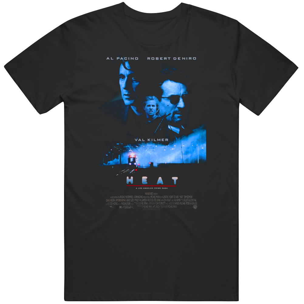 Cult Classic Movie Heat 1995 Al Pacino Robert De Niro Movie T Shirt