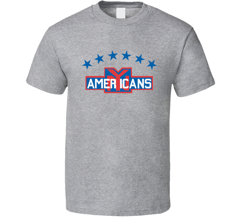 New York Americans Retro Hockey T Shirt New York Americans Retro Hockey T Shirt