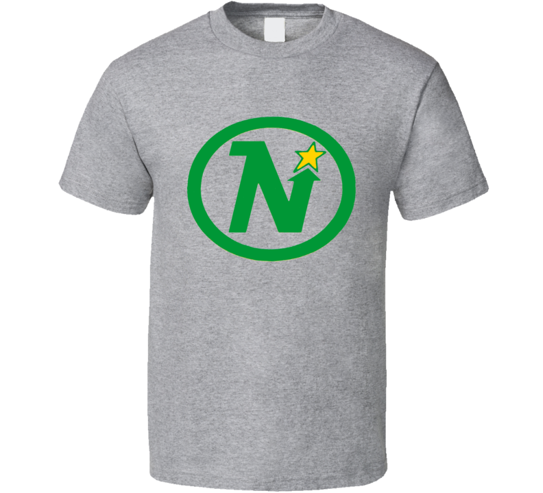 Minnesota North Stars Logo Retro Hockey Grey T Shirt Minnesota North Stars Logo Retro Hockey Grey T Shirt