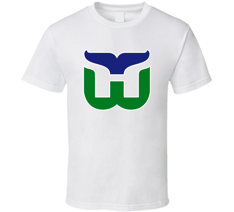 Hartford Whalers Retro Hockey Team Logo T Shirt Hartford Whalers Retro Hockey Team Logo T Shirt