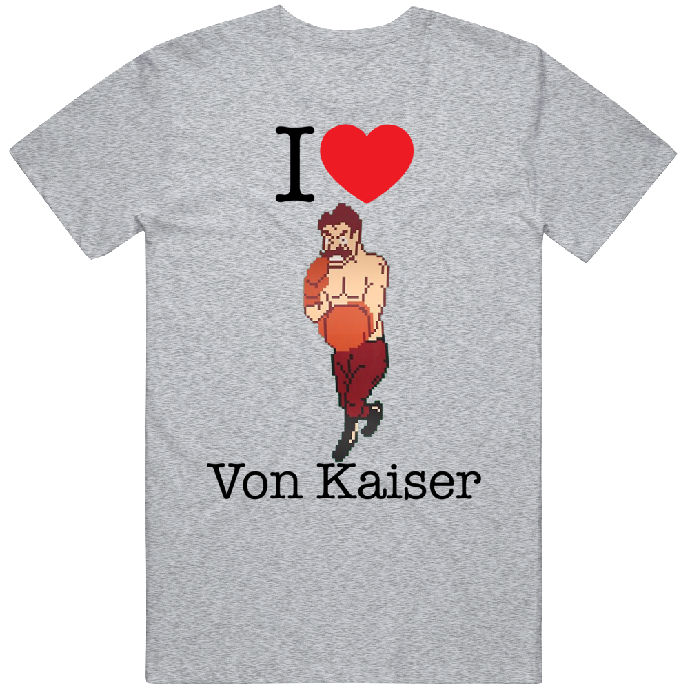Von Kaiser I Love Heart Mike Tyson's Punch Out Video Game Boxing T Shirt Von Kaiser I Love Heart Mike Tyson's Punch Out Video Game Boxing T Shirt