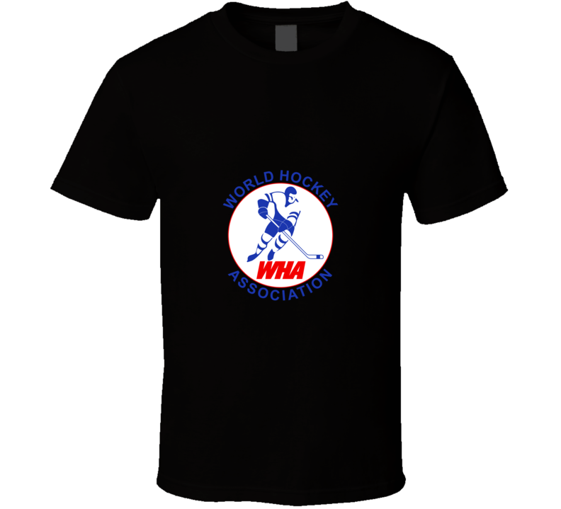 WHA World Hockey Association Logo T Shirt - Black WHA World Hockey Association Logo T Shirt - Black