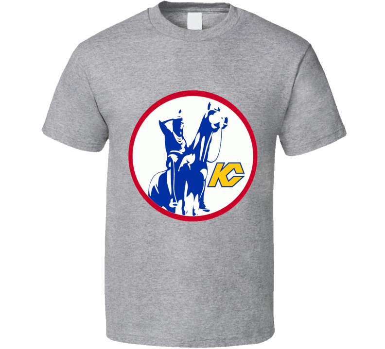 Kansas City Scouts WHA Retro Hockey T Shirt - Grey Kansas City Scouts WHA Retro Hockey T Shirt - Grey