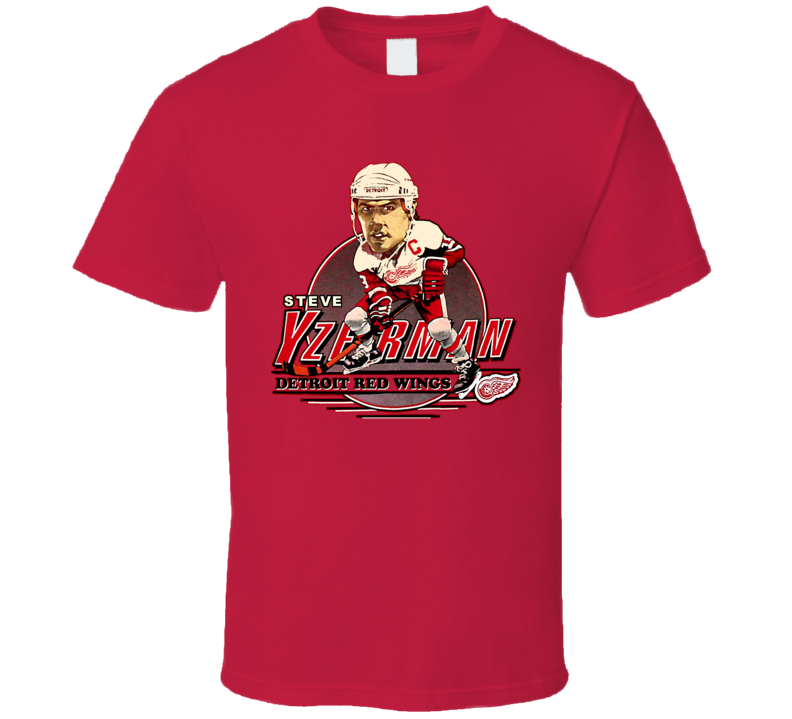 Steve Yzerman Retro Hockey Caricature T Shirt Steve Yzerman Retro Hockey Caricature T Shirt