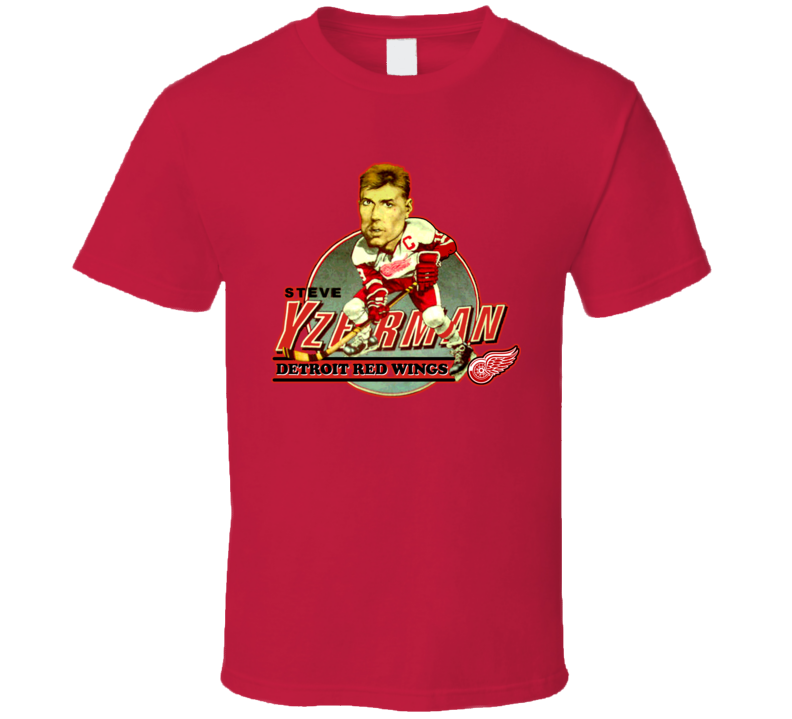 Steve Yzerman Retro Hockey Caricature T Shirt Steve Yzerman Retro Hockey Caricature T Shirt