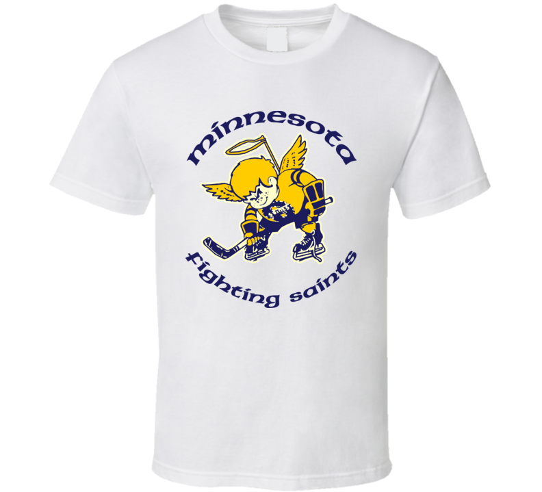 Minnesota Fighting Saints Retro Hockey T Shirt Minnesota Fighting Saints Retro Hockey T Shirt