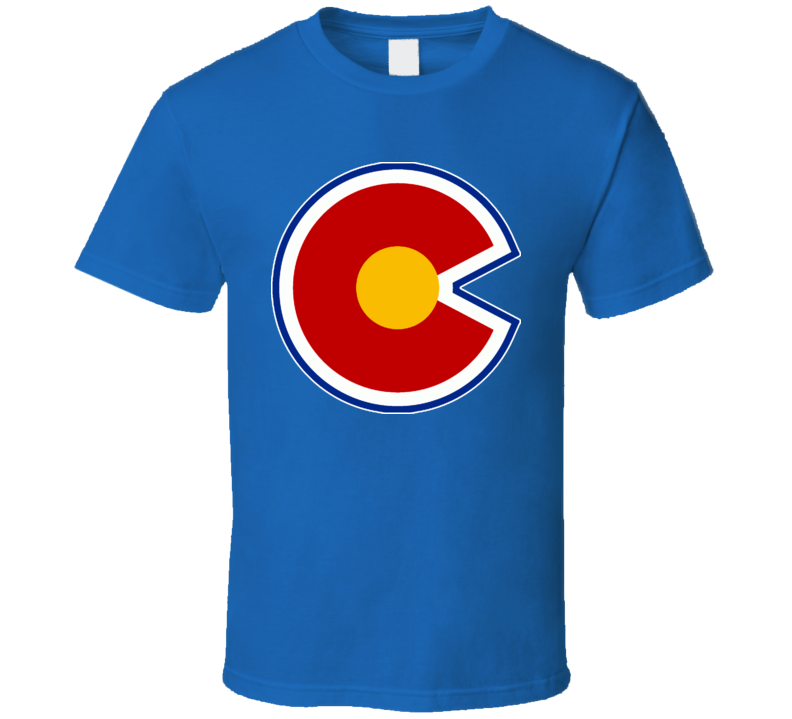 Colorado Rockies Retro Hockey Alternate Logo T Shirt Colorado Rockies Retro Hockey Alternate Logo T Shirt