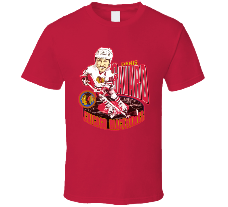 Denis Savard Retro Hockey Caricature T Shirt Denis Savard Retro Hockey Caricature T Shirt