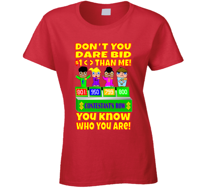   The Price Is Right Game Show Contestant Designer Ladies T Shirt Tshirt 