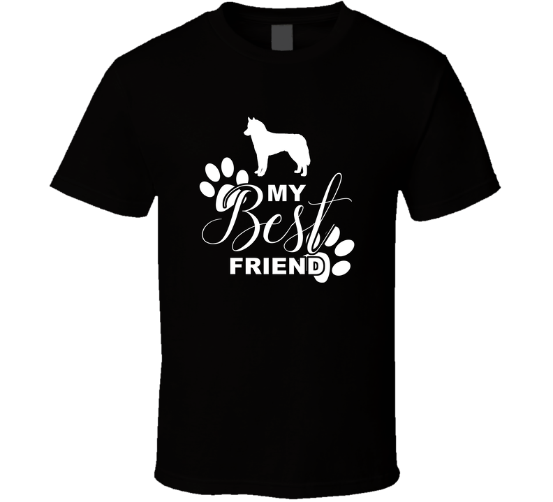 Siberian Husky My Best Friend Dog Animal Lovers T Shirt