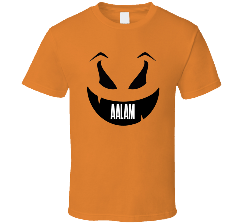 Aalam Funny Scary Pumpkin Custom Halloween Name T Shirt Aalam Funny Scary Pumpkin Custom Halloween Name T Shirt