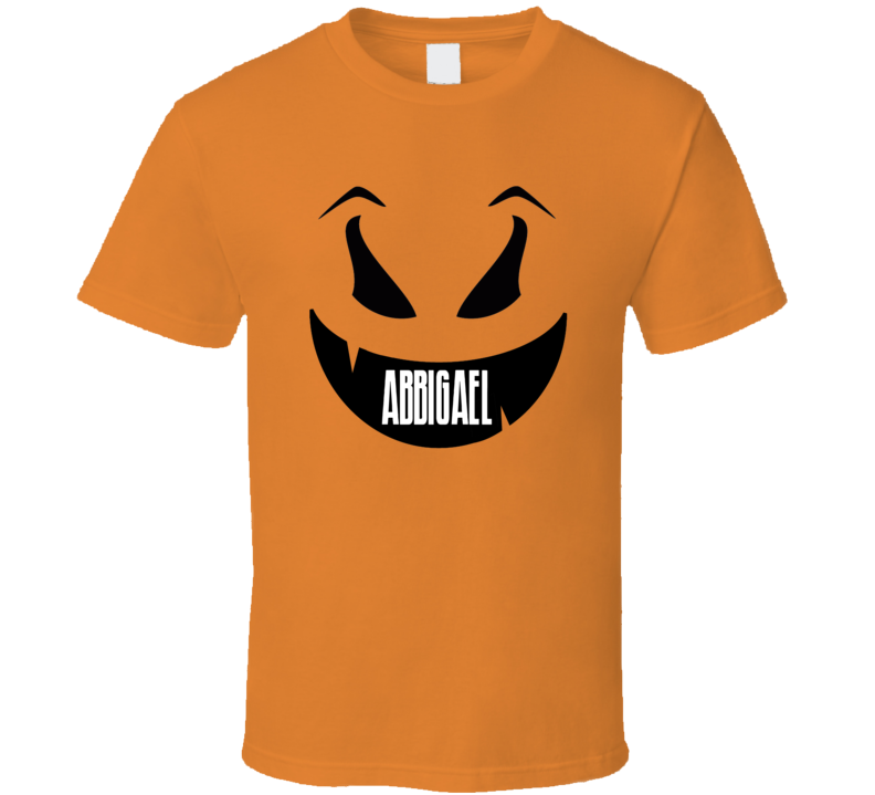 Abbigael Funny Scary Pumpkin Custom Halloween Name T Shirt Abbigael Funny Scary Pumpkin Custom Halloween Name T Shirt