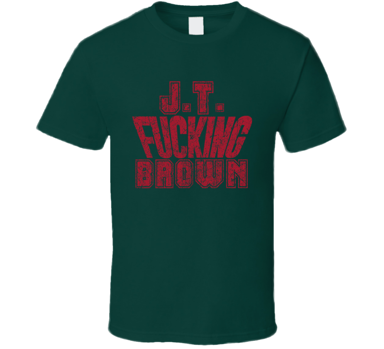 Jt Fcking Brown Minnesota Hockey Player Sports Fan Cool T Shirt