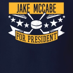 Jake Mccabe For President Buffalo Hockey Player Funny Political Satire Sports Fan T Shirt 21244453