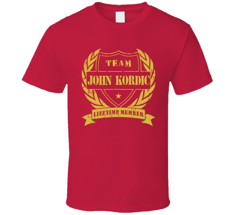 John Kordic Team John Kordic Lifetime Member Montreal Hockey T Shirt