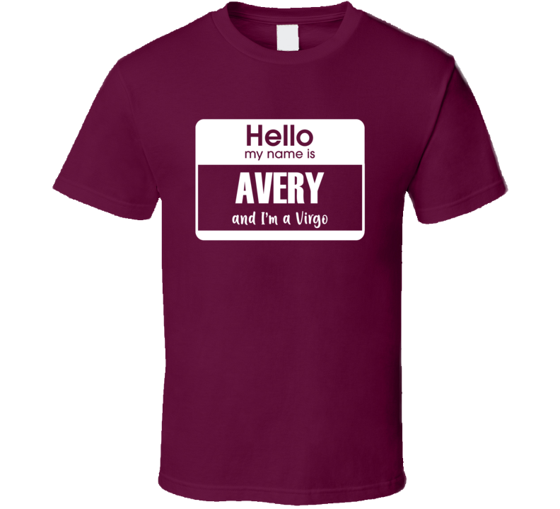 Astrology Zodiac Fun Symbol Name Virgo Virgin Gift Avery T Shirt