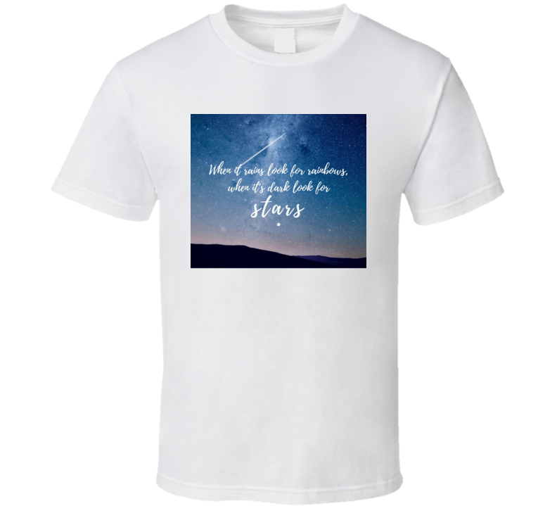 Inspirational Enlighten Self Help Stars Rain Rainbows Saying Gift T Sh