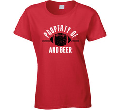 Property Of Football And Beer Ladies T-Shirt 36602645