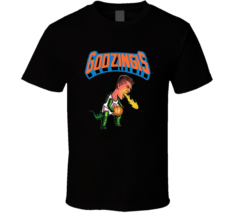 Kristaps Porzingis Godzingis New York Knicks Basketball Sports Black T Shirt Kristaps Porzingis Godzingis New York Knicks Basketball Sports Black T Shirt