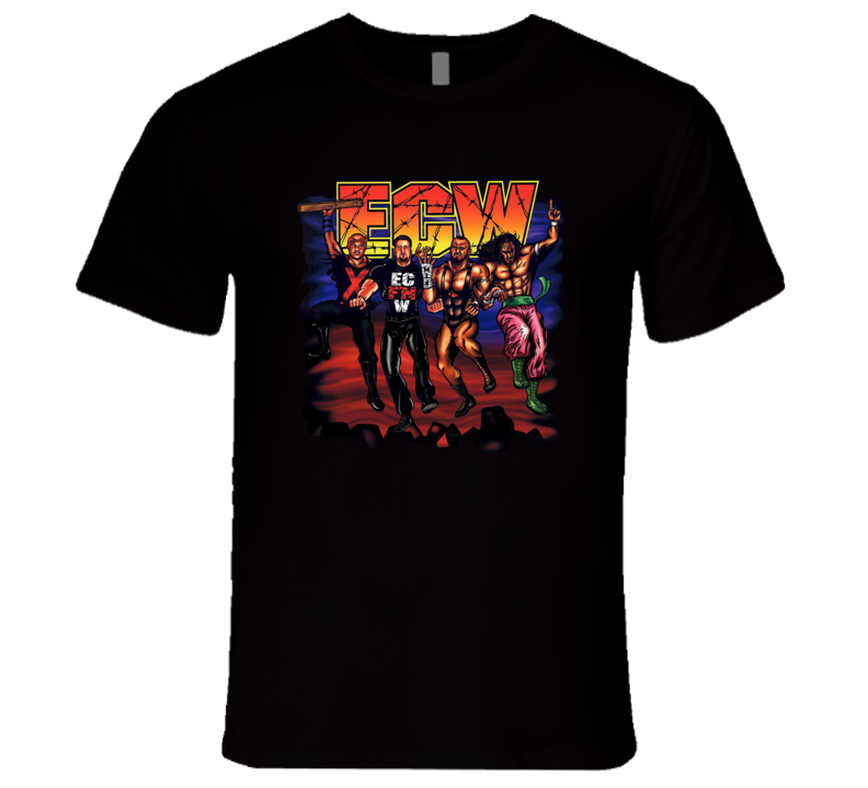 ECW Logo Classic Retro New Jack Tommy Dreamer Sabu Taz Wrestling T Shirt ECW Logo Classic Retro New Jack Tommy Dreamer Sabu Taz Wrestling T Shirt
