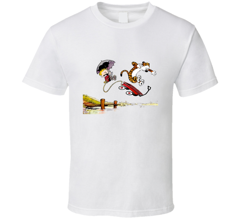 Calvin and Hobbs Jumping T Shirt Calvin and Hobbs Jumping T Shirt