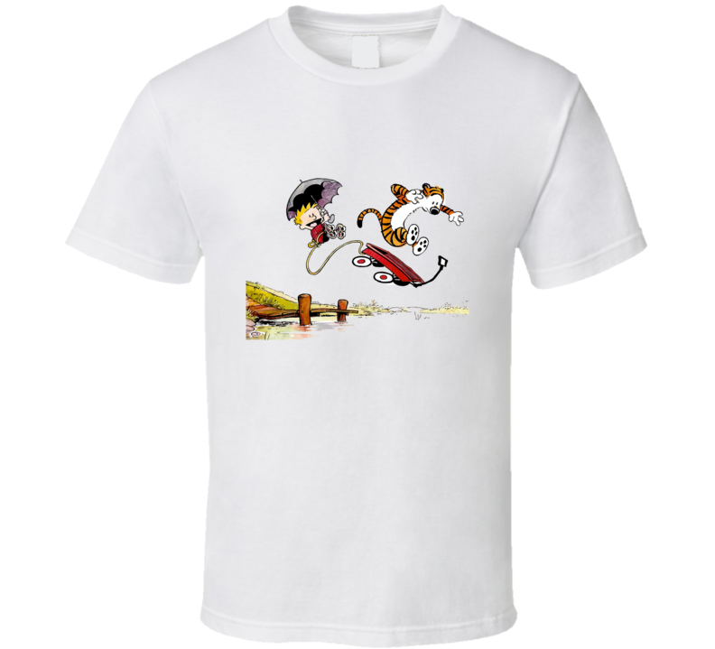 Calvin and Hobbs Jumping T Shirt