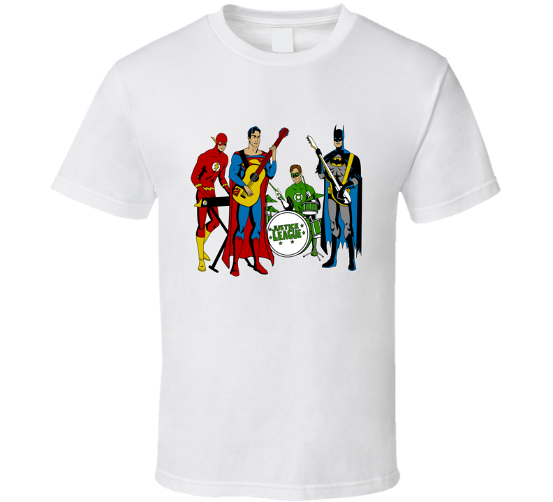 Justice League Rock Band T Shirt Justice League Rock Band T Shirt