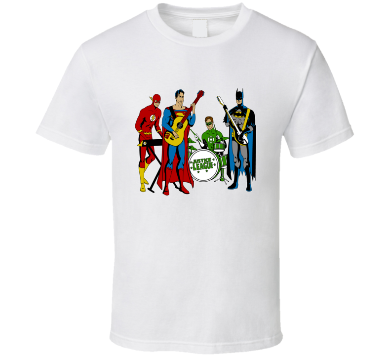 Justice League Rock Band T Shirt