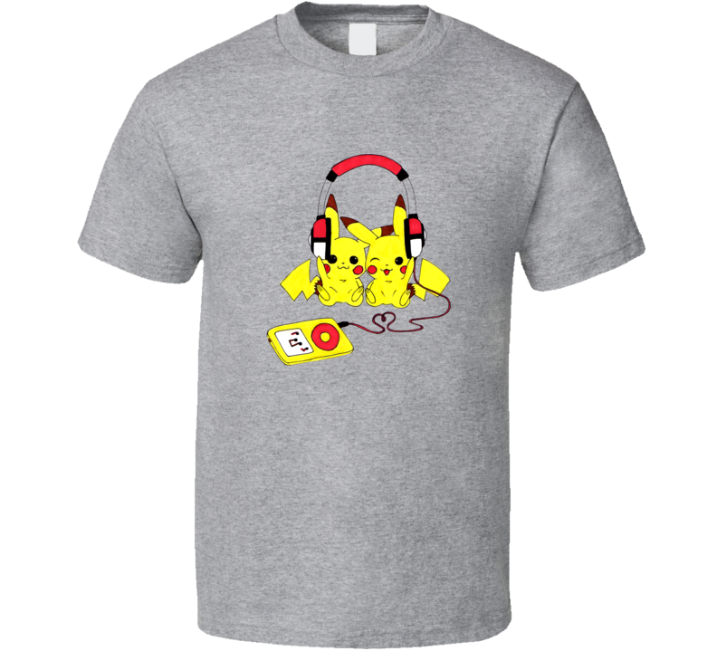 pikachu love music T Shirt pikachu love music T Shirt
