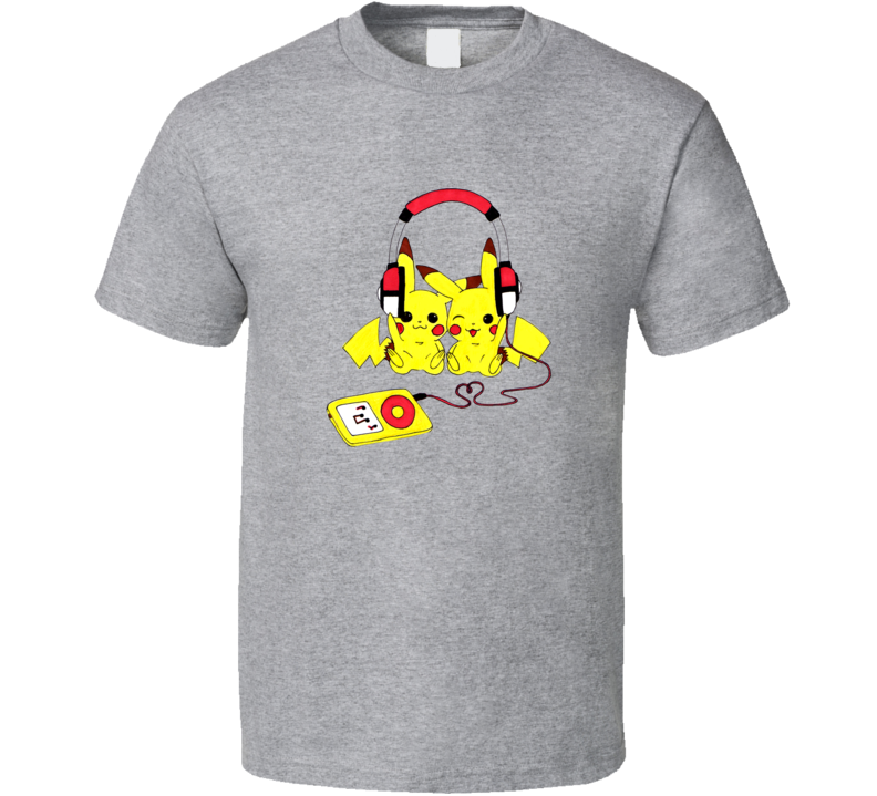 Pikachu Love Music T Shirt