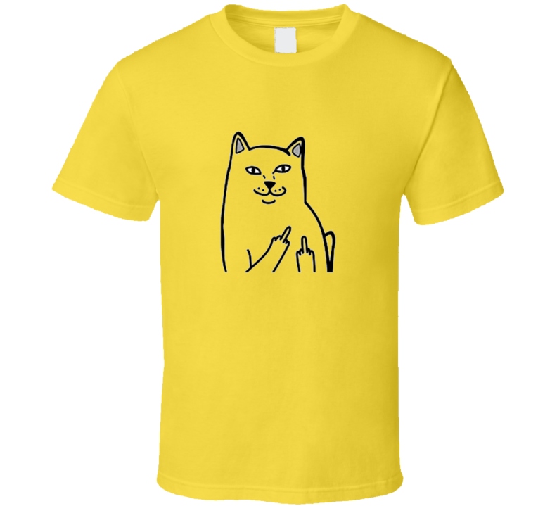 Cat Middle Finger Pocket 1 T Shirt Cat Middle Finger Pocket 1 T Shirt